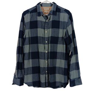 Banana Republic Heritage Collection Tailored Slim Flannel Shirt Plaid Check Med